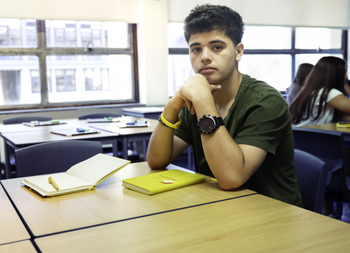 Boy in classroom 