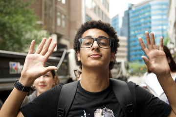 Teenager attending a summer English language program