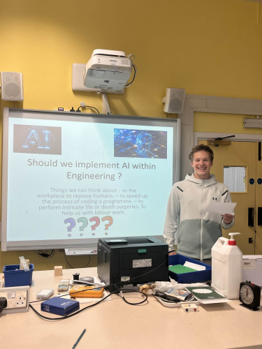 Get Ready for Engineering. An Academic Summer student doing a presentation